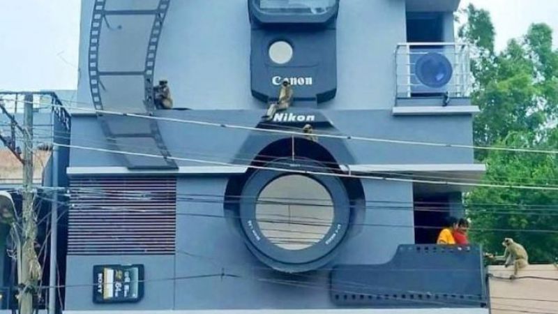 Construyó su casa en forma de cámara y llamó a sus hijos Canon, Nikon y Epson